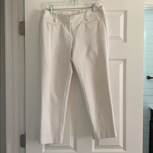 Ann Taylor Loft White Crop Pants